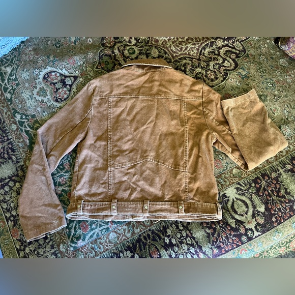 EUC Pink Lily Dreaming Of You Brown Corduroy Moto Jacket - Size M - Picture 7 of 17